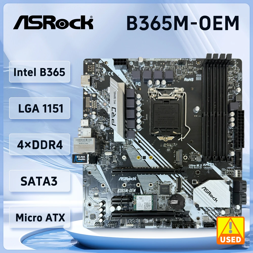 ASRock B365M-OEM 마더보드 LGA 1151 인텔 B365 DDR4 PCIe 3.0 USB 3.1 마이크로 ATX 지지대 코어 i5-8600 코어 i7-9700F CPU Best