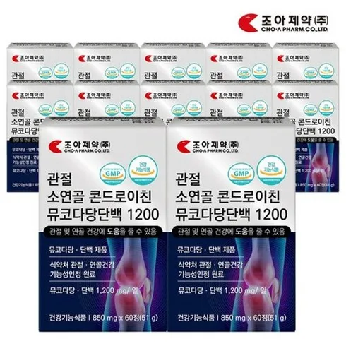 관절건강 콘드로이친 뮤코다당 단백 1200 12박스 필수불가결 영수증리뷰